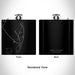Rendered View of Jekyll Island Georgia Map Engraving on 6oz Stainless Steel Flask in Black