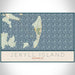 Jekyll Island Georgia Map Print Landscape Orientation in Woodblock Style With Shaded Background