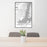 24x36 Jersey City New Jersey Map Print Portrait Orientation in Classic Style Behind 2 Chairs Table and Potted Plant