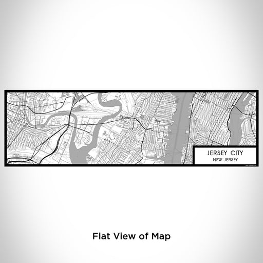 Flat View of Map Custom Jersey City New Jersey Map Enamel Mug in Classic