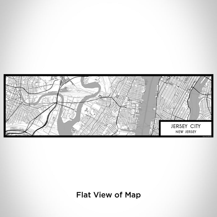 Flat View of Map Custom Jersey City New Jersey Map Enamel Mug in Classic
