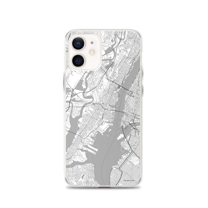 Custom Jersey City New Jersey Map iPhone 12 Phone Case in Classic