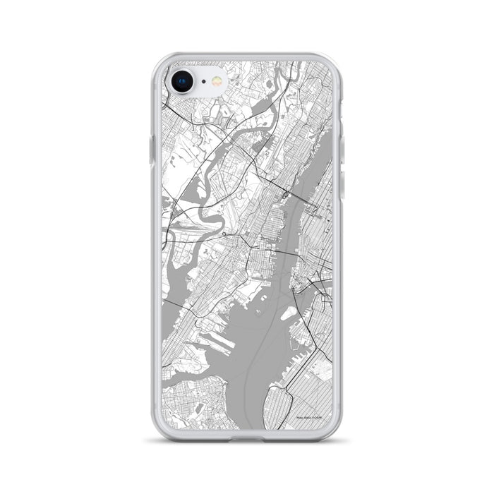 Custom Jersey City New Jersey Map iPhone SE Phone Case in Classic