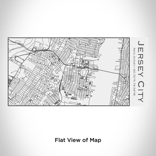 Rendered View of Jersey City New Jersey Map Engraving on 17oz Stainless Steel Insulated Cola Bottle in White