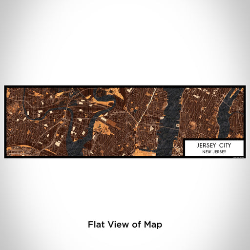Flat View of Map Custom Jersey City New Jersey Map Enamel Mug in Ember