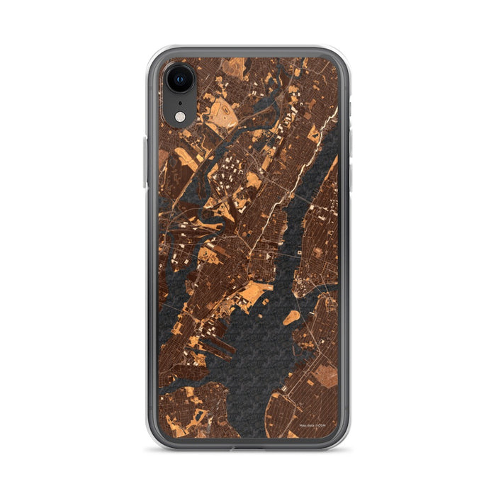 Custom Jersey City New Jersey Map Phone Case in Ember