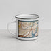 Left View Custom Jersey City New Jersey Map Enamel Mug in Woodblock