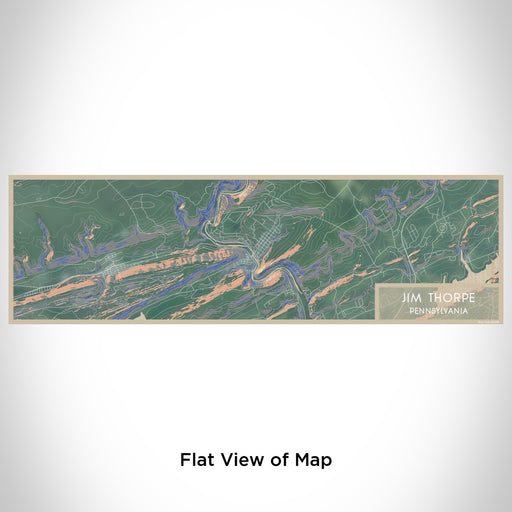 Flat View of Map Custom Jim Thorpe Pennsylvania Map Enamel Mug in Afternoon