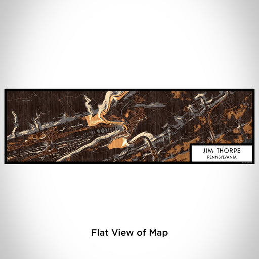 Flat View of Map Custom Jim Thorpe Pennsylvania Map Enamel Mug in Ember