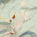 Jim Thorpe Pennsylvania Map Print in Woodblock Style Zoomed In Close Up Showing Details