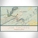 Jim Thorpe Pennsylvania Map Print Landscape Orientation in Woodblock Style With Shaded Background