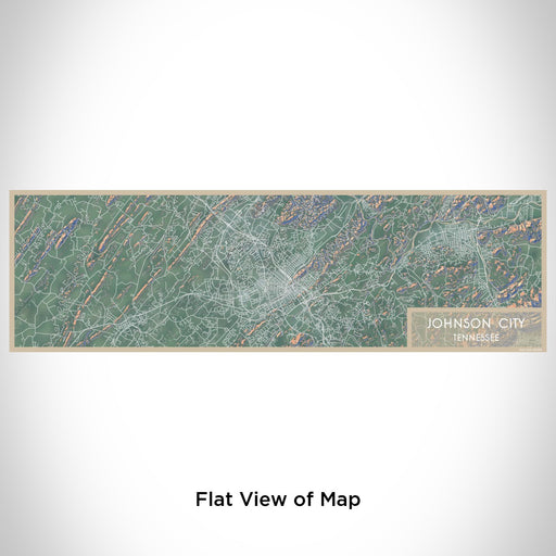 Flat View of Map Custom Johnson City Tennessee Map Enamel Mug in Afternoon