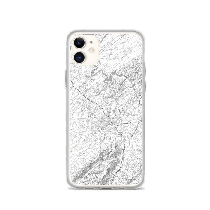 Custom Johnson City Tennessee Map Phone Case in Classic