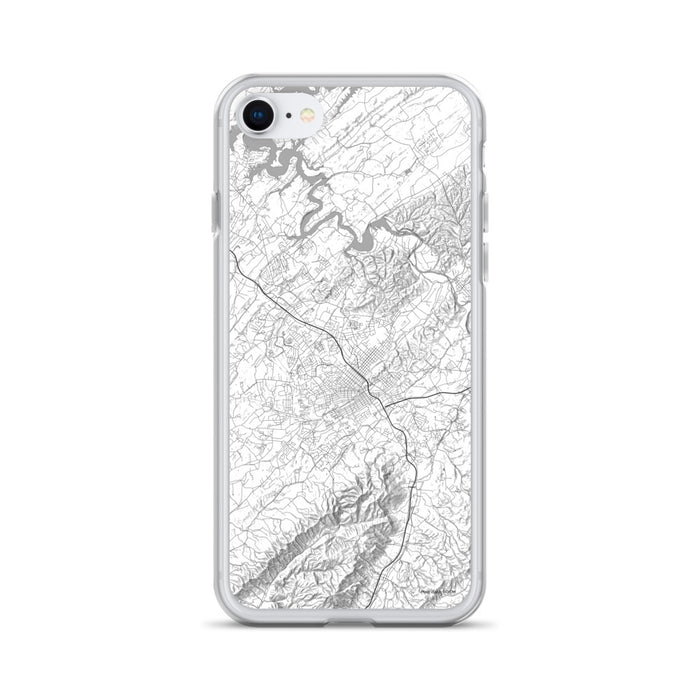 Custom Johnson City Tennessee Map iPhone SE Phone Case in Classic