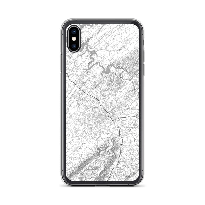 Custom Johnson City Tennessee Map Phone Case in Classic