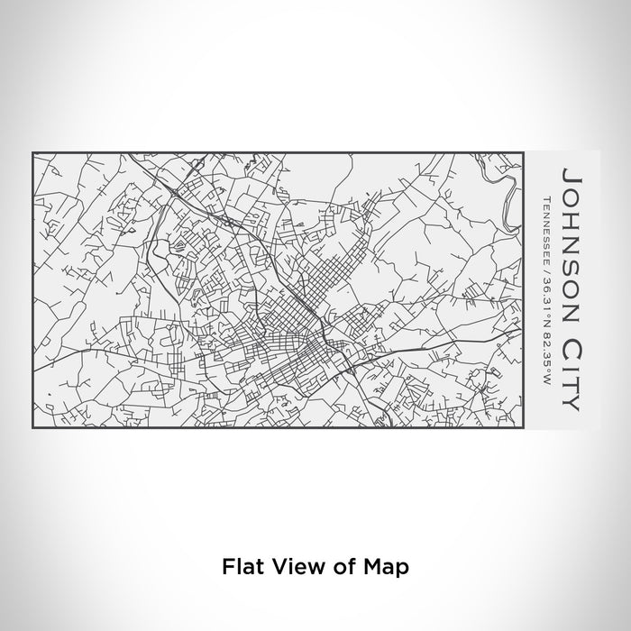 Rendered View of Johnson City Tennessee Map Engraving on 17oz Stainless Steel Insulated Cola Bottle in White
