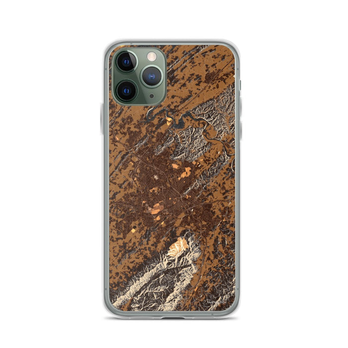 Custom Johnson City Tennessee Map Phone Case in Ember