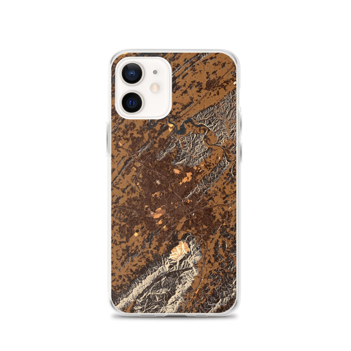 Custom Johnson City Tennessee Map iPhone 12 Phone Case in Ember