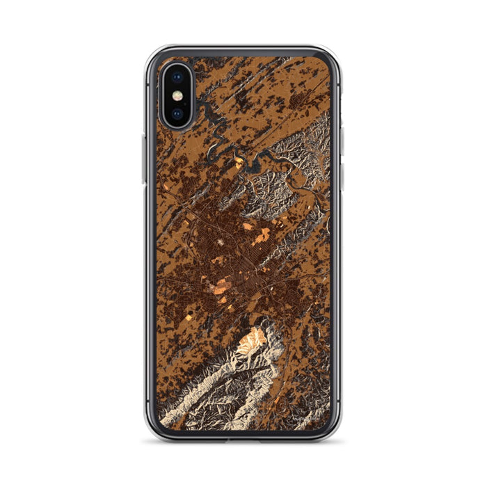 Custom Johnson City Tennessee Map Phone Case in Ember