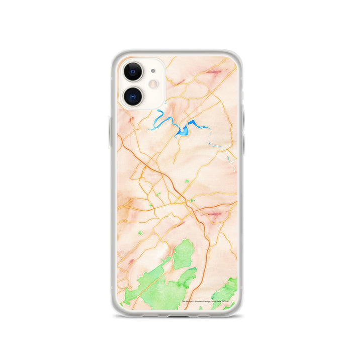 Custom Johnson City Tennessee Map Phone Case in Watercolor
