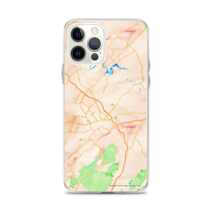 Custom Johnson City Tennessee Map iPhone 12 Pro Max Phone Case in Watercolor