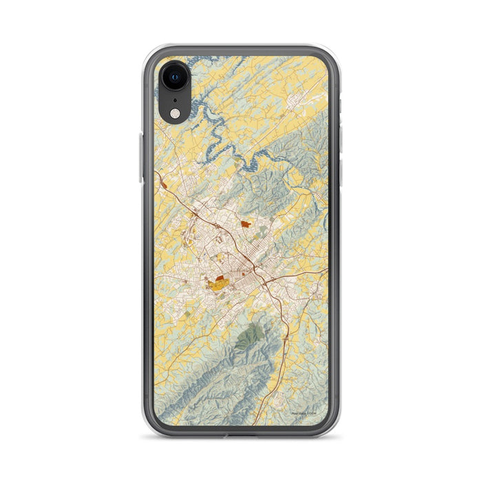 Custom Johnson City Tennessee Map Phone Case in Woodblock