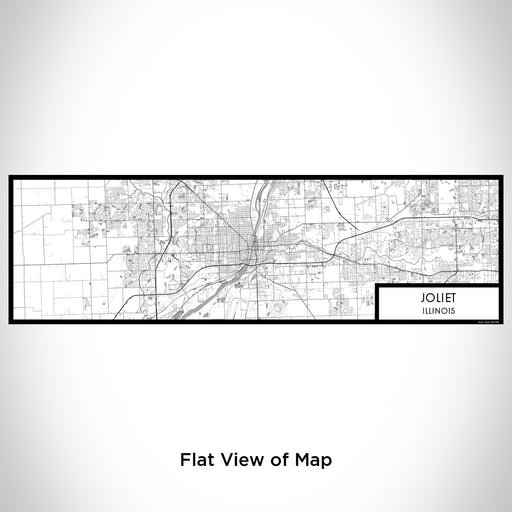 Flat View of Map Custom Joliet Illinois Map Enamel Mug in Classic