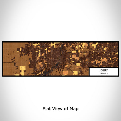 Flat View of Map Custom Joliet Illinois Map Enamel Mug in Ember