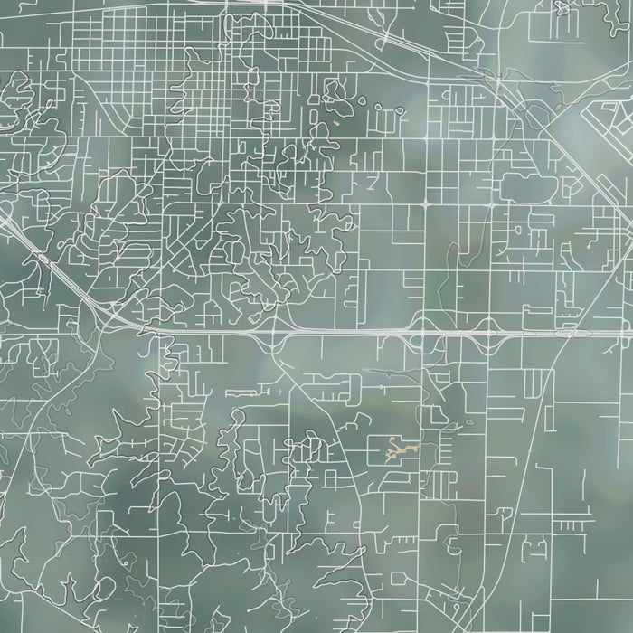 Jonesboro Arkansas Map Print in Afternoon Style Zoomed In Close Up Showing Details