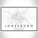 Jonesboro Arkansas Map Print Landscape Orientation in Classic Style With Shaded Background