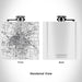 Rendered View of Jonesboro Arkansas Map Engraving on 6oz Stainless Steel Flask in White