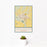 12x18 Jonesboro Arkansas Map Print Portrait Orientation in Woodblock Style With Small Cactus Plant in White Planter