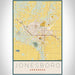 Jonesboro Arkansas Map Print Portrait Orientation in Woodblock Style With Shaded Background