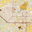 Jonesboro Arkansas Map Print in Woodblock Style Zoomed In Close Up Showing Details