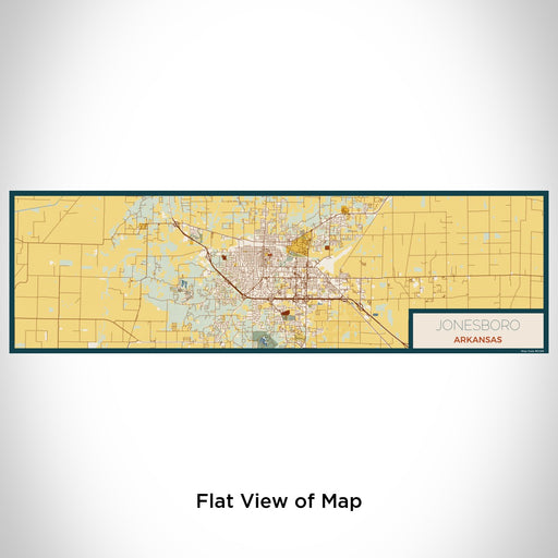 Flat View of Map Custom Jonesboro Arkansas Map Enamel Mug in Woodblock