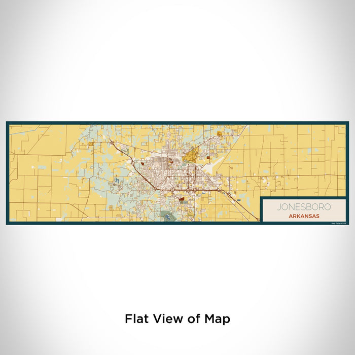 Flat View of Map Custom Jonesboro Arkansas Map Enamel Mug in Woodblock