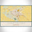 Jonesboro Arkansas Map Print Landscape Orientation in Woodblock Style With Shaded Background