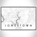 Jonestown Texas Map Print Landscape Orientation in Classic Style With Shaded Background