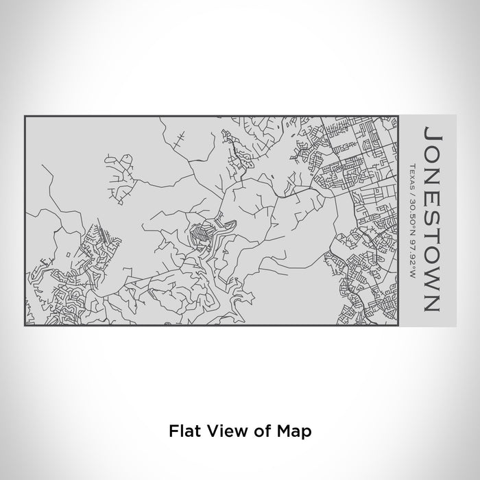 Rendered View of Jonestown Texas Map Engraving on 17oz Stainless Steel Insulated Cola Bottle
