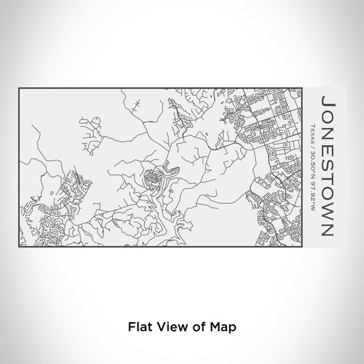 Rendered View of Jonestown Texas Map Engraving on 17oz Stainless Steel Insulated Cola Bottle in White