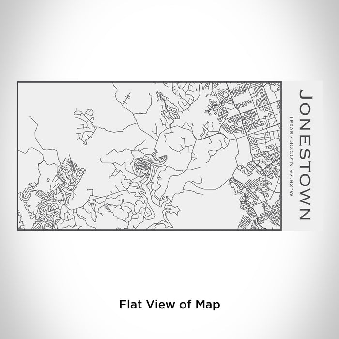 Rendered View of Jonestown Texas Map Engraving on 17oz Stainless Steel Insulated Cola Bottle in White