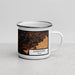 Right View Custom Jonestown Texas Map Enamel Mug in Ember