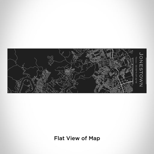 Rendered View of Jonestown Texas Map Engraving on 10oz Stainless Steel Insulated Cup with Sliding Lid in Black