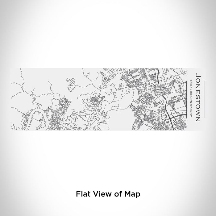 Rendered View of Jonestown Texas Map Engraving on 10oz Stainless Steel Insulated Cup with Sliding Lid in White