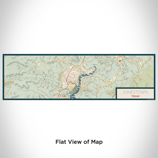 Flat View of Map Custom Jonestown Texas Map Enamel Mug in Woodblock