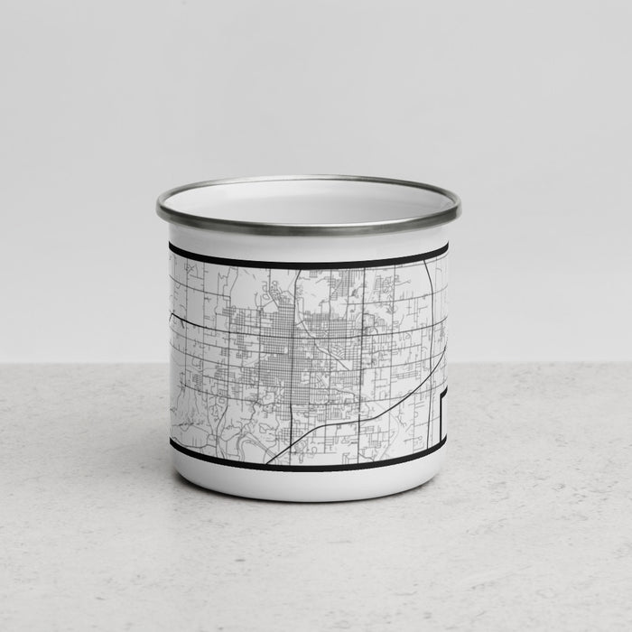 Front View Custom Joplin Missouri Map Enamel Mug in Classic
