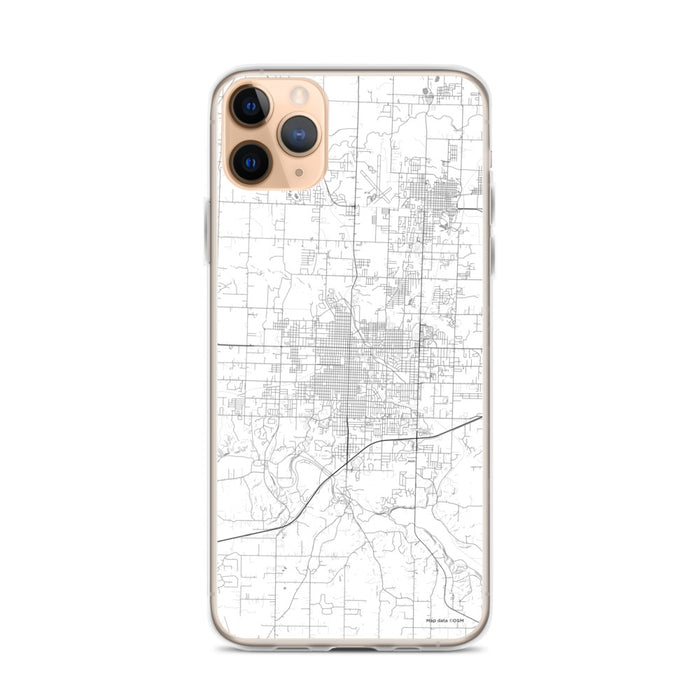 Custom iPhone 11 Pro Max Joplin Missouri Map Phone Case in Classic