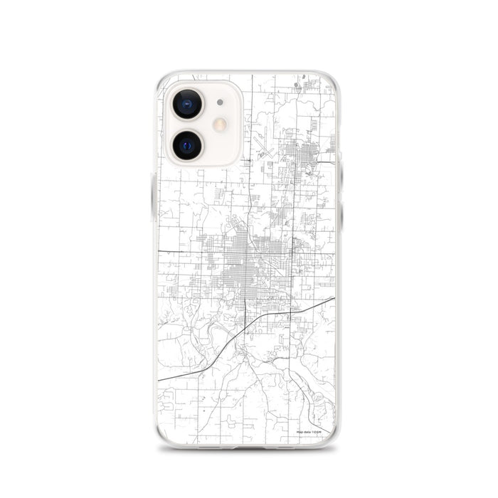 Custom iPhone 12 Joplin Missouri Map Phone Case in Classic