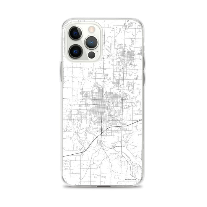Custom iPhone 12 Pro Max Joplin Missouri Map Phone Case in Classic
