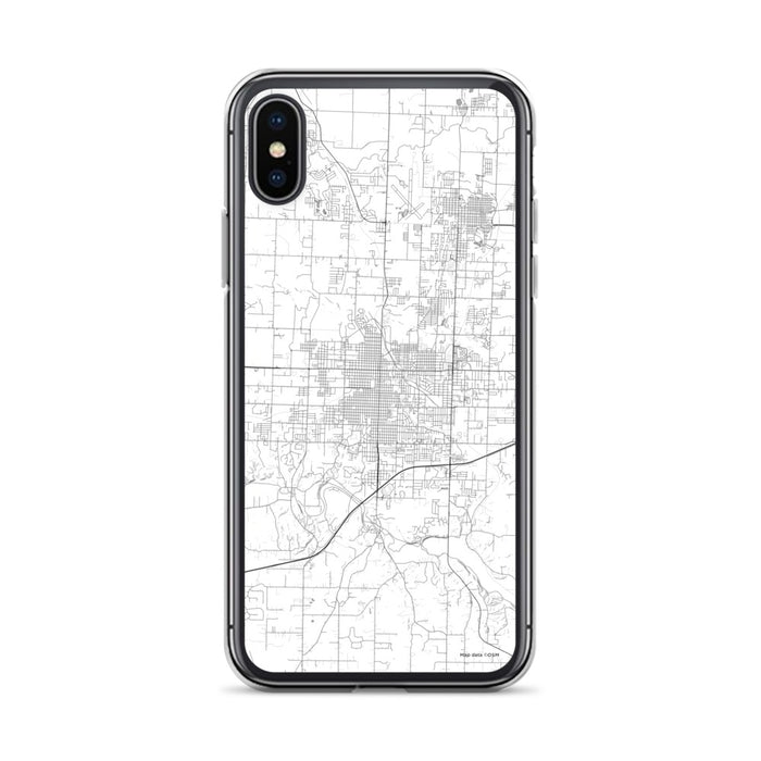 Custom iPhone X/XS Joplin Missouri Map Phone Case in Classic